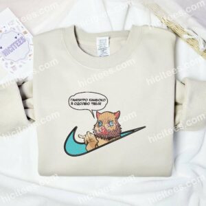 Hashibira Inosuke Demon Slayer Anime Embroidered Shirt 1 Hashibira Inosuke Kimesu no Yaiba Embroidered Shirt Anime Embroidered Shirt 2