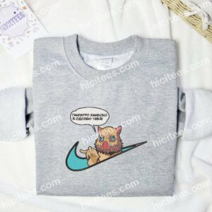 Hashibira Inosuke Demon Slayer Anime Embroidered Shirt 2 Hashibira Inosuke Kimesu no Yaiba Embroidered Shirt Anime Embroidered Shirt 3