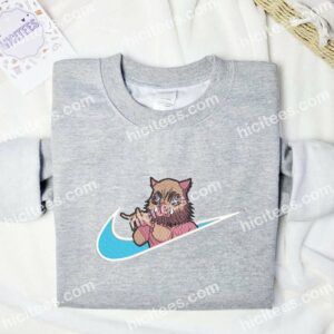Hashibira Inosuke Demon Slayer Anime Embroidered Shirt 1 Hashibira Inosuke Kimesu no Yaiba Embroidered T shirt Anime Embroidered Shirt 2