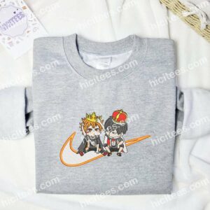 Hinata And Tobio Chibi Haikyuu Anime Embroidered Shirt 2 Hinata And Tobio Embroidered Shirt Anime Embroidered Shirt 3