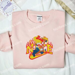 Infernape Pokemon Embroidered Shirt Anime Embroidered Shirt 1