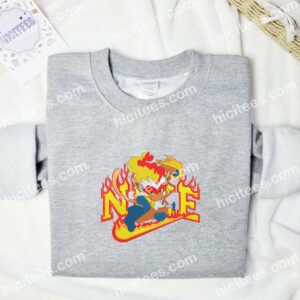 Infernape Pokemon Anime Embroidered Shirt 2 Infernape Pokemon Embroidered Shirt Anime Embroidered Shirt 3