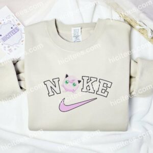Jigglypuff Pokemon Embroidered T-shirt, Anime Embroidered Shirt 1 Jigglypuff Pokemon Embroidered T shirt Anime Embroidered Shirt 2
