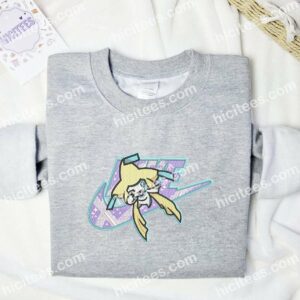 Jirachi Pokemon Embroidered T-shirt, Anime Embroidered Shirt 2 Jirachi Pokemon Embroidered T shirt Anime Embroidered Shirt 3