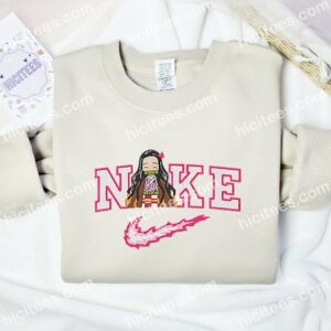 Kamado Nezuko Kimetsu No Yaiba Embroidered Shirt, Anime Embroidered Shirt 1 Kamado Nezuko Kimetsu No Yaiba Embroidered Shirt Anime Embroidered Shirt 2