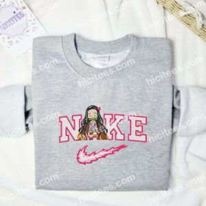 Kamado Nezuko Kimetsu No Yaiba Embroidered Shirt, Anime Embroidered Shirt 2 Kamado Nezuko Kimetsu No Yaiba Embroidered Shirt Anime Embroidered Shirt 3