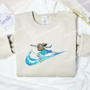 Katara Avatar The Last Airbender Embroidered Shirt, Anime Embroidered Shirt 1 Katara Avatar The Last Airbender Embroidered Shirt Anime Embroidered Shirt 2