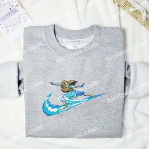 Katara Avatar The Last Airbender Embroidered Shirt, Anime Embroidered Shirt 2 Katara Avatar The Last Airbender Embroidered Shirt Anime Embroidered Shirt 3
