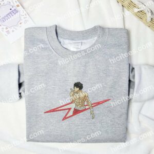 Lightning Baki Hanma Embroidered Shirt, Anime Embroidered Shirt 1 Lightning Baki Hanma Embroidered Shirt Anime Embroidered Shirt 2