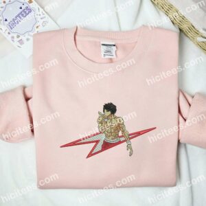 Lightning Baki Hanma Embroidered Shirt, Anime Embroidered Shirt 2 Lightning Baki Hanma Embroidered Shirt Anime Embroidered Shirt 3