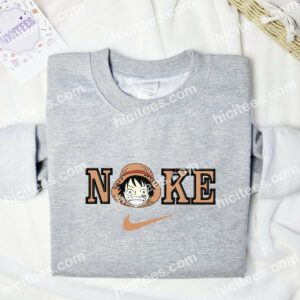 Luffy Peeker One Piece Embroidered Shirt, Anime Embroidered Shirt 1 Luffy Peeker One Piece Embroidered Shirt Anime Embroidered Shirt 2
