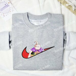 Majin Buu Dragon Ball Embroidered Shirt, Anime Embroidered Shirt 1 Majin Buu Dragon Ball Embroidered Shirt Anime Embroidered Shirt 2