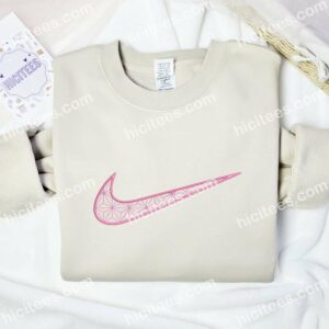 Nezuko Pattern Swoosh Embroidered Shirt Anime Embroidered Shirt 2