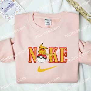 Pikachu Pokemon Ball Embroidered Shirt, Anime Embroidered Shirt 1 Pikachu Pokemon Ball Embroidered Shirt Anime Embroidered Shirt 2