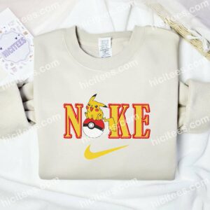 Pikachu Pokemon Ball Embroidered Shirt, Anime Embroidered Shirt 2 Pikachu Pokemon Ball Embroidered Shirt Anime Embroidered Shirt 3