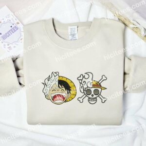 Straw Hat Crew One Piece Embroidered Shirt, Anime Embroidered Shirt 1 Straw Hat Crew One Piece Embroidered Shirt Anime Embroidered Shirt 2