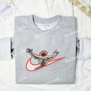 Yuujirou Baki Hanma Embroidered Shirt, Anime Embroidered Shirt 2 Yuujirou Baki Hanma Embroidered Shirt Anime Embroidered Shirt 3