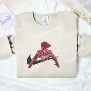 Yuujirou Baki Hanma Embroidered T-shirt, Anime Embroidered Shirt 1 Yuujirou Baki Hanma Embroidered T shirt Anime Embroidered Shirt 2