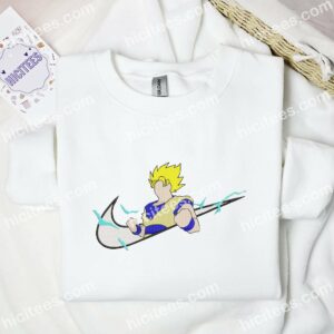 Goku Silhouette Embroidered Shirt, Dragon Ball Anime Embroidered Hoodie 1 Goku Silhouette Embroidered Shirt Dragon Ball Anime Embroidered Hoodie 2