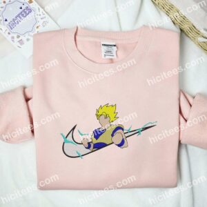 Goku Silhouette Embroidered Shirt, Dragon Ball Anime Embroidered Hoodie 2 Goku Silhouette Embroidered Shirt Dragon Ball Anime Embroidered Hoodie 3