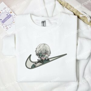 Kaneki Ken Embroidered Shirt, Tokyo Ghouls Anime Embroidered Hoodie 1 Kaneki Ken Embroidered Shirt Tokyo Ghouls Anime Embroidered Hoodie 2 1