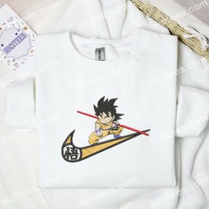 Little Goku Embroidered Shirt, Dragon Ball Anime Embroidered Hoodie 1 Little Goku Embroidered Shirt Dragon Ball Anime Embroidered Hoodie 2