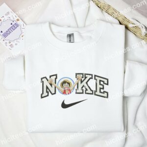 Luffy Excited Embroidered Shirt, One Piece Anime Embroidered Hoodie 1 Luffy Excited Embroidered Shirt One Piece Anime Embroidered Hoodie 2