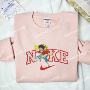 Luffy Fire Punch Embroidered Shirt One Piece Anime Embroidered Hoodie 3