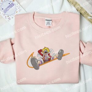 Luffy Gear 5 Laugh Embroidered Shirt, One Piece Anime Embroidered Hoodie 1 Luffy Gear5 Laugh Embroidered Shirt One Piece Anime Embroidered Hoodie 2
