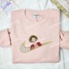 Luffy No Face Embroidered Shirt, One Piece Anime Embroidered Hoodie