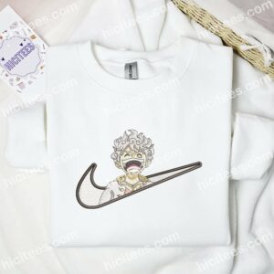 Luffy Gear 5 Laughing Embroidered Shirt, One Piece Anime Embroidered Hoodie 1 Luffy Gear5 Laughing Embroidered Shirt One Piece Anime Embroidered Hoodie 2 2