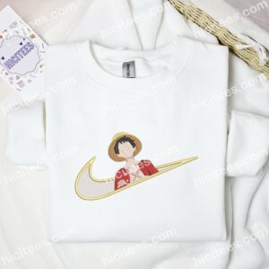 Luffy No Face Embroidered Shirt, One Piece Anime Embroidered Hoodie 2 Luffy No Face Embroidered Shirt One Piece Anime Embroidered Hoodie 3