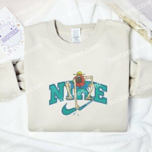 Luffy Punch Down Embroidered Shirt, One Piece Anime Embroidered Hoodie 2 Luffy Punch Down Embroidered Shirt One Piece Anime Embroidered Hoodie 3