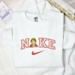 Luffy Smiling Embroidered Shirt, One Piece Anime Embroidered Hoodie 1 Luffy Smiling Embroidered Shirt One Piece Anime Embroidered Hoodie 2
