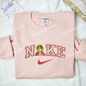 Luffy Smiling Embroidered Shirt, One Piece Anime Embroidered Hoodie 2 Luffy Smiling Embroidered Shirt One Piece Anime Embroidered Hoodie 3