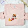 Luffy Straw Hat Embroidered Shirt, One Piece Anime Embroidered Hoodie