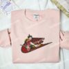 Luffy With Sword Embroidered Shirt, One Piece Anime Embroidered Hoodie