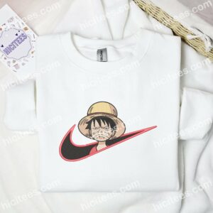 Luffy Upset Embroidered Shirt, One Piece Anime Embroidered Hoodie 2 Luffy Upset Embroidered Shirt One Piece Anime Embroidered Hoodie 3