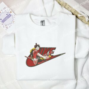 Luffy With Sword Embroidered Shirt, One Piece Anime Embroidered Hoodie 2 Luffy With Sword Embroidered Shirt One Piece Anime Embroidered Hoodie 3