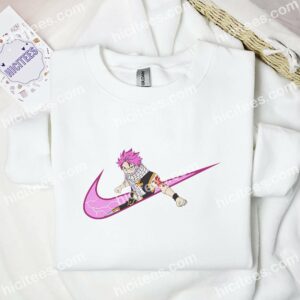 Natsu Dragneel Embroidered Shirt, Fairy Tail Anime Embroidered Hoodie 1 Natsu Dragneel Embroidered Shirt Fairy Tail Anime Embroidered Hoodie 2 1