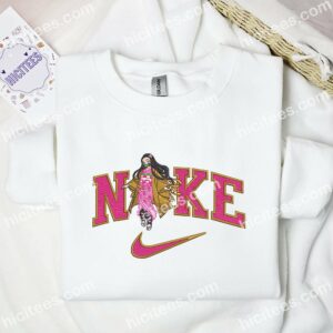 Nezuko Embroidered Shirt, Demon Slayer Anime Embroidered Hoodie 1 Nezuko Embroidered Shirt Demon Slayer Anime Embroidered Hoodie 2 1