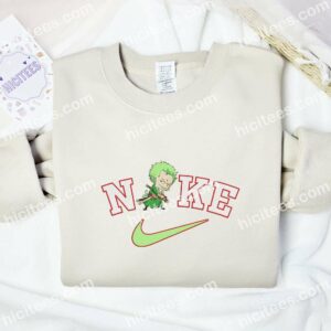 Roronoa Zoro Chibi Embroidered Shirt, One Piece Anime Embroidered Hoodie 2 Roronoa Zoro Chibi Embroidered Shirt One Piece Anime Embroidered Hoodie 3