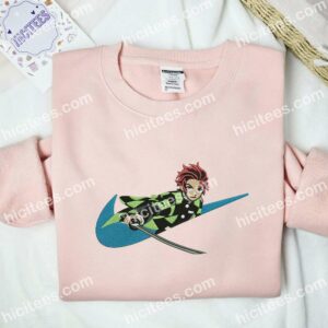 Tanjiro Embroidered Shirt Demon Slayer Anime Embroidered Hoodie 2 2