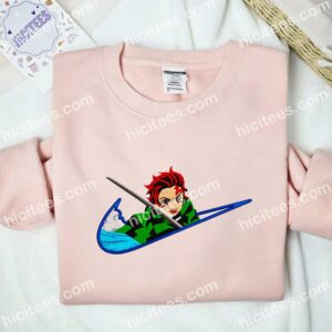 Tanjiro Embroidered Shirt, Demon Slayer Anime Embroidered Hoodie 2 Tanjiro Embroidered Shirt Demon Slayer Anime Embroidered Hoodie 3