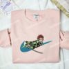Tanjiro Embroidered Shirt, Demon Slayer Anime Embroidered Hoodie