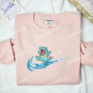 Totodile Embroidered Shirt Pokemon Anime Embroidered Hoodie 2
