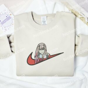 ZeroTwo Smile Waifu Embroidered Shirt, Genshin Impact Game Embroidered Hoodie 1 ZeroTwo Smile Waifu Embroidered Shirt Genshin Impact Game Embroidered Hoodie 2