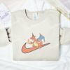 Charizard Embroidered Shirt, Pokemon Anime Embroidered Hoodie