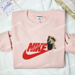 Chibi Luffy And Straw Hat Crew Flag Embroidered Shirt, One Piece Anime Embroidered Hoodie 2 Chibi Luffy And Straw Hat Crew Flag Embroidered Shirt One Piece Anime Embroidered Hoodie 3