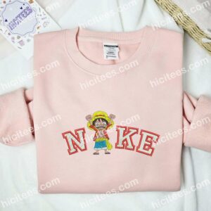 Chibi Luffy Happy Embroidered Shirt, One Piece Anime Embroidered Hoodie 1 Chibi Luffy Happy Embroidered Shirt One Piece Anime Embroidered Hoodie 2